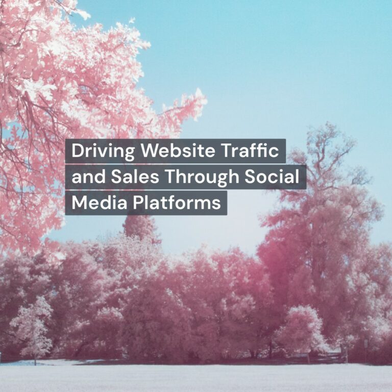 Driving Website Traffic and Sales Through Social Media Platforms